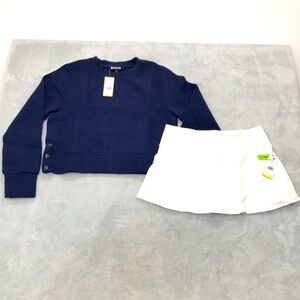Eleven by Venus Williams Sideline Pullover & Fly Skirt Size L New